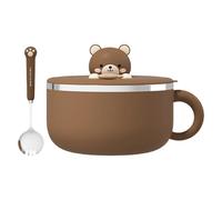 Instant Noodle Bowl - 1200ml Stainless Steel Insulated | Maker With Strainer Lid & Spoon | Portable Pasta Salad Container For Home Office University Dorm