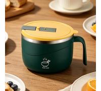 Instant Noodle Bowl - Cuenco de gran capacidad con agujero de drenaje, diseño anticalentamiento con forro de acero inoxidable y mango | Multi Functional Pasta Soup Cereal Bowls for Breakfast Instant