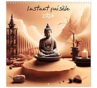 Instant paisible (Calendrier mural carré 2026 30 x 60 cm (ouvert)) Calendrier double avec une page pour vos prises de notes: Plongez dans des ... de la statue de Bouddha. (CALVENDO Sante)