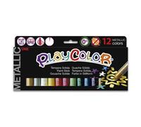 Tempera Sólida INSTANT Playcolor One Metallic, Caja x12 Colores