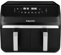 Instant Pot Freidora de aire Vortex Dual - Negra, gran capacidad (8 L), con dos cestas de 4 L. 8 funciones en 1: deshidratar, grill, hornear, asar, recalentar, Revestimiento antiadherente
