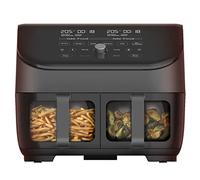 Instant Pot Freidora de aire Vortex Plus Dual, Negro con mirilla, de gran capacidad (8L), Con dos cestas de 3,7 L, ventana transparente, función deshidratadora, grill, horneado, asado, recalentado