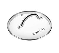 Instant Pot - Tapa de vidrio templado para adaptarse a ollas de presión eléctrica de 5 a 6 litros Tapa de cristal 6 litros Tempered Glass With Stainless Steel Rim and Handle