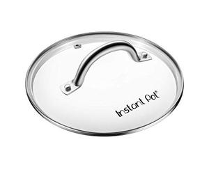 Instant Pot - Tapa de vidrio templado para adaptarse a ollas de presión eléctrica de 5 a 6 litros Tapa de cristal 6 litros Tempered Glass With Stainless Steel Rim and Handle