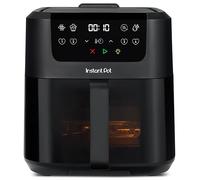 Instant Pot Vortex Compact Negro - Freidora de aire caliente 5 l cesta, tamaño familiar, 4 en 1 - freír con aire caliente, secar, hornear, calentar, antiadherente, fácil de limpiar.