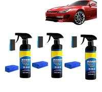 Instant Shine Car Coating Spray - High-Gloss Hydrophobic Protection, Daily driver maintenance, Scratch Masking Wax, Waterless Wash Formula (3PCS)