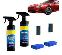 Instant Shine Car Coating Spray - High-Gloss Hydrophobic Protection, Daily driver maintenance, Scratch Masking Wax, Waterless Wash Formula (2PCS)