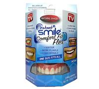 Instant Smile Dientes Cosméticos Flexibles, Ajuste Cómodo, Tono Natural, Carilla Superior Talla Única para la Mayoría Comfortable Fit, Natural Look Dentures for any occasion
