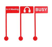 Instant Workplace Communication, Laptop Status Indicator, Telescoping Focus Tool, Magnetic Base Alert Sign, Work Station Gear with Modern Design, Desk Flag for Coworker and Office