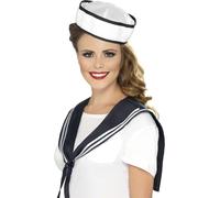Instantáneo Marinero Kit Hombre Mujer Azul Marino Disfraz Capitán Adultos +