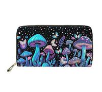 INSTANTARTS Bolso de mano pequeño de piel sintética para mujer, Mariposa de hongos azules, Estampado animal