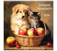 Instants craquants (Calendrier mural carré 2026 30x30 cm) Calendrier double avec une page pour vos prises de notes: Préparez-vous à être enchanté ... et de chiots aussi adorables que mignons..