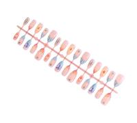 Instants - Juego de uñas postizas con rosas 3D y prensas de uñas brillantes para novia u ocasión especial, flores acrílicas