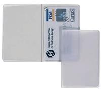 instantstore 10 unidades para carnet de conducir, tarjetas de crédito, tarjetas de crédito, etc. Doble transparente de PVC 8,5 x 5,5 cm. Fundas protectoras de formato universal, transparente, Clásico