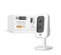INSTAR IN-8401 2K+ Blanco - Cámara de vigilancia LAN/WLAN con IA (AI) - Cámara IP - WPA3 - WiFi de 2,4 y 5 GHz - Audio - PIR - Visión Nocturna - Leds Invisibles de 940 NM - HomeKit - MQTT