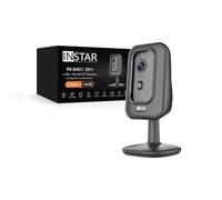INSTAR IN-8401 2K+ Negro - Cámara de vigilancia LAN/WLAN con IA (AI) - Cámara IP - WPA3 - WiFi de 2,4 y 5 GHz - Audio - PIR - Visión Nocturna - Leds Invisibles de 940 NM - HomeKit - MQTT