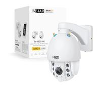 INSTAR IN-9820 4K cámara de vigilancia Exterior Blanca, WLAN/LAN/PoE, PTZ con Zoom óptico 5X, cámara HomeKit, detección Inteligente de Personas, visión Nocturna, Audio bidireccional, PIR, WPA3, ONVIF