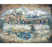 Instarry DIY 5D Diamond Painting Kit Completo Punto de Cruz Diamante La Última Cena Decoración Habitacion 60x80 cm