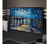 Instarry DIY 5D Diamond Painting Kit Completo Punto de Cruz Diamante Noche Estrellada de Van Gogh Mural Pared Decor 60x40 cm