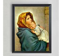 Instarry DIY 5D Diamond Painting Pintar con Diamantes Virgen Maria Cristiana Cuadros Salon Casa 60x50 cm