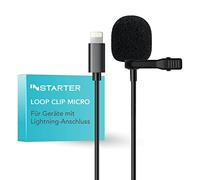 Instarter micrófono lavalier con Cable de 6m y Parabrisas - Compatible con Dispositivos Apple, Sonido Claro, Captura de 360°, Incluye Pinza de Metal
