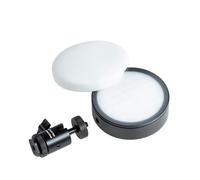 Instarter Mini lámpara de vídeo Redonda RGB con Cabeza esférica de 1/4" para Smartphone, magnética, luz de cámara, fotografía, Llamadas de vídeo, Fotos Streaming Youtube 2500 mAh batería para 2 Horas