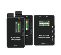 Instarter Sistema inalámbrico Lavalier inalámbrico con micrófono inalámbrico incorporado, para teléfono móvil, tableta, PC con 2 transmisores y 1 receptor con alcance de 50 m y conector USB-C, 6 horas