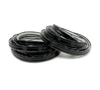 InstaTrim Borde de calafateo negro nuevo y mejorado, 1/2 pulgada por 10 pies, paquete de 2, flexible, impermeable para baño, suelos y paredes, fácil instalación, sin ensuciar, resistente a las