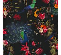 Instawalls Exótico Pavo Real Elegante Flores Erismann Papel Pintado Multi /