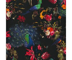 Instawalls Exótico Pavo Real Elegante Flores Erismann Papel Pintado Multi /