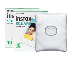 INSTAX Fujifilm Square Link Impresora de Fotos inalámbrica para Smartphone (20 Disparos) - Blanco
