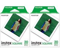 INSTAX Square ISO 800 película instantánea con Borde Blanco, 2 Cargas de 10 Fotos, 20 Disparos (Paquete de 2)
