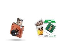 instax Square Sq1 Cámara Instantánea, Terracota Orange + Fujifilm Square, Película Instantánea Borde Blanco, 2 X 10 Fotos