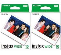 INSTAX Wide ISO 800 película instantánea con Borde Blanco, Carga de 10 Fotos, 10 Disparos (Paquete de 2)