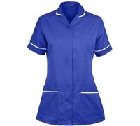 Instex Túnica de enfermeras para mujer, Ropa Laboral, salón veterinario dental, azul hospital con ribete blanco, INS31HB, Azul Del Hospital, UK 12/ EU 40 (TO FIT BUST 37''/94cm)