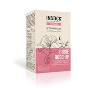 INSTICK: Bebida en polvo para refrescos y bebidas calientes, Cero azúcar, 0 calorías, apta diabéticos, con sabor y diversión. (Rosie Rosa Mosqueta para 12 x 0,5 L)