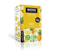 INSTICK Bebida Instantánea Sabor PIÑA - sin Azúcar, con Stevia, Cada Uno, Bajo en Calorías, Sin Gluten, Vegano - Refresco en Polvo para Mezclar con Agua - 1 X 12 STICKS para 0,5L