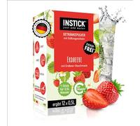 INSTICK | Bebida instantánea sin azúcar con sabor a fresa - 12 barras para 0,5 l cada una
