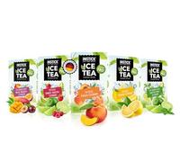 Instick Bebida instantánea sin azúcar (mezcla de té helado) diferentes variedades de té helado 5 x 12 palitos - 1 barra para 0,5 - 1 L - Polvo vegano de bebidas bajas en calorías y vitamina C - Polvo