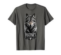 Instinct Wolf Glam Animal Declaración Tendencia Camiseta