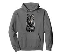 Instinct Wolf Glam Animal Declaración Tendencia Sudadera con Capucha