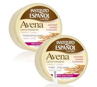 Instituto Español Avena Crema Hidratante Para Cuerpo, Crema Corporal Mujer Hombre, Tratamiento y Elasticidad Para Piel Seca, Agrietada, Ideal Para Toda Familia, Set 2x400ml, Loemy Cosmetic Spatula