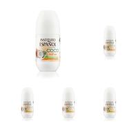 Instituto Español Desodorante de Coco Roll-On, Blanco, Fruity (Paquete de 5)