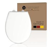 instmaier asiento de inodoro con mecanismo de cierre suave blanco | Fabricado en Alemania | forma ovalada | Duroplast | fácilmente desmontable | asiento de inodoro estable hasta 250kg