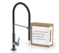 instmaier K4 | grifo de cocina | color grafito | mezclador de fregadero con rociador de vajilla flexible | grifo mezclador para la cocina | grifo de cocina de libre movimiento