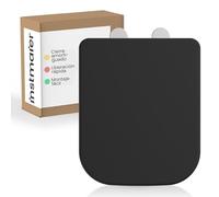 instmaier Tapa de inodoro con dispositivo de descenso automático, color negro mate, certificado TÜV, rectangular, apta para Keramag Renova n.º 1, asiento de inodoro de duroplast, función de liberación