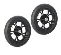 INSTR Conjunto de Ruedas Traseras de 12 Pulgadas para Silla de Ruedas Eléctrica,Ruedas de Repuesto Inflables de 12½x 2¼ Pulgadas,Ruedas Traseras de Aluminio con Llave,Negro,2 Unidades