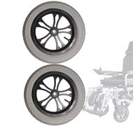 INSTR Conjunto de Ruedas Traseras de Repuesto (Par), 310X50-203 Rueda Neumática para Silla de Ruedas Eléctrica,Repuesto de Rueda Trasera de 12 Pulgadas,Gris