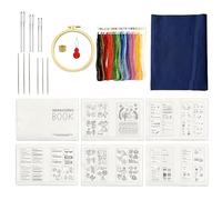Instrucciones de bordado a mano | Kit de costura para niñas y mujeres decoración del hogar | ayuda reutilizable para manualidades textil, libro creativo, idea práctica, tela, diseño, , arte paso