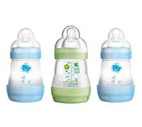 Instrucciones en lengua extranjera - Mam FB0403B - Pack de 3 auto-esterilización y botellas contra el cólico de 160 ml, color: azul/verde